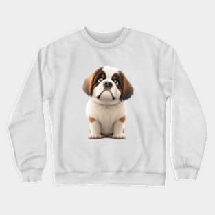 Dog Pet Cute Adorable Humorous Illustration Crewneck Sweatshirt